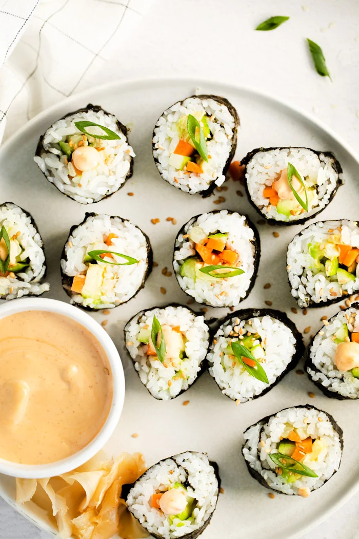 cooked sushi rolls