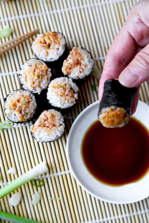 Poor Man's Spicy Tuna Sushi Roll