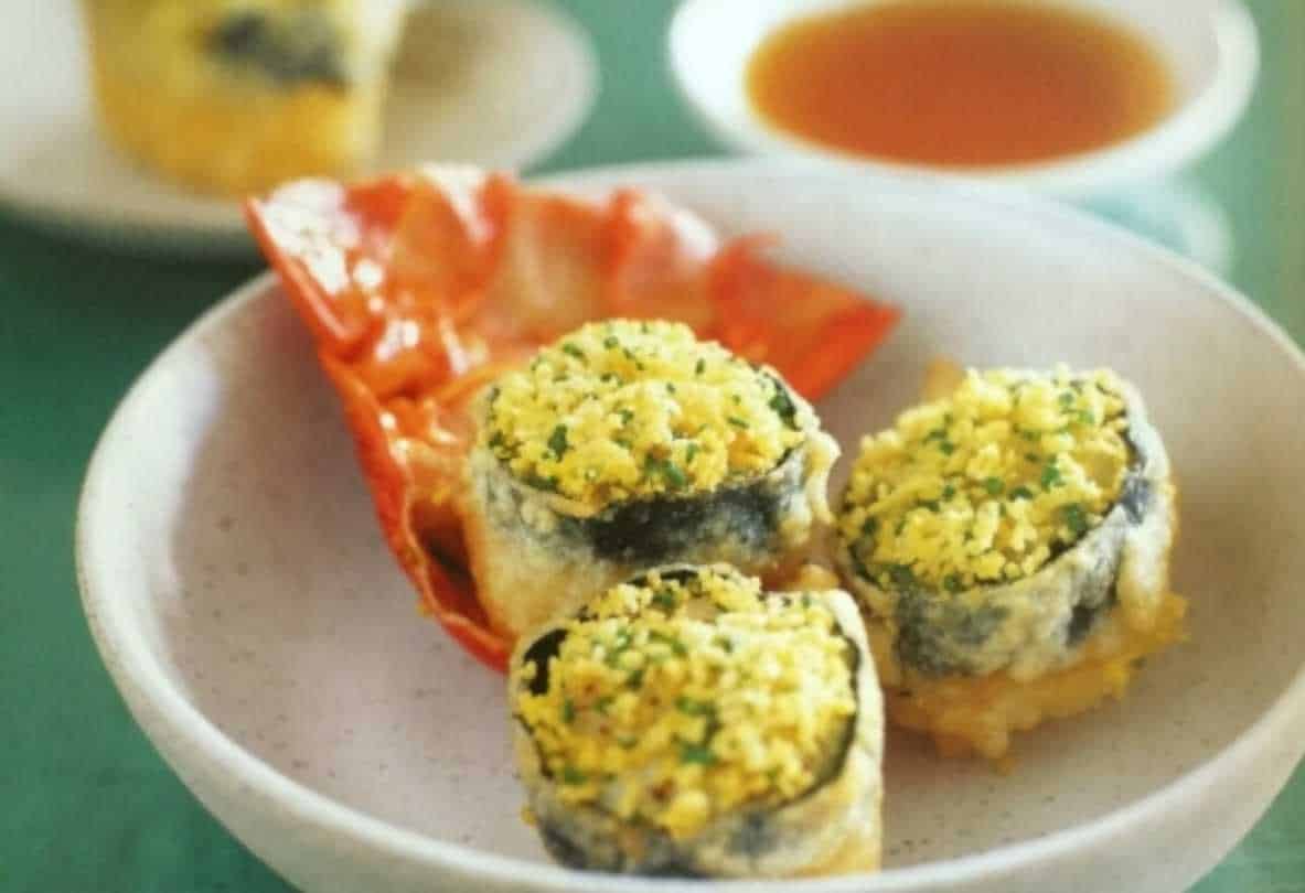 deep fried sushi roll