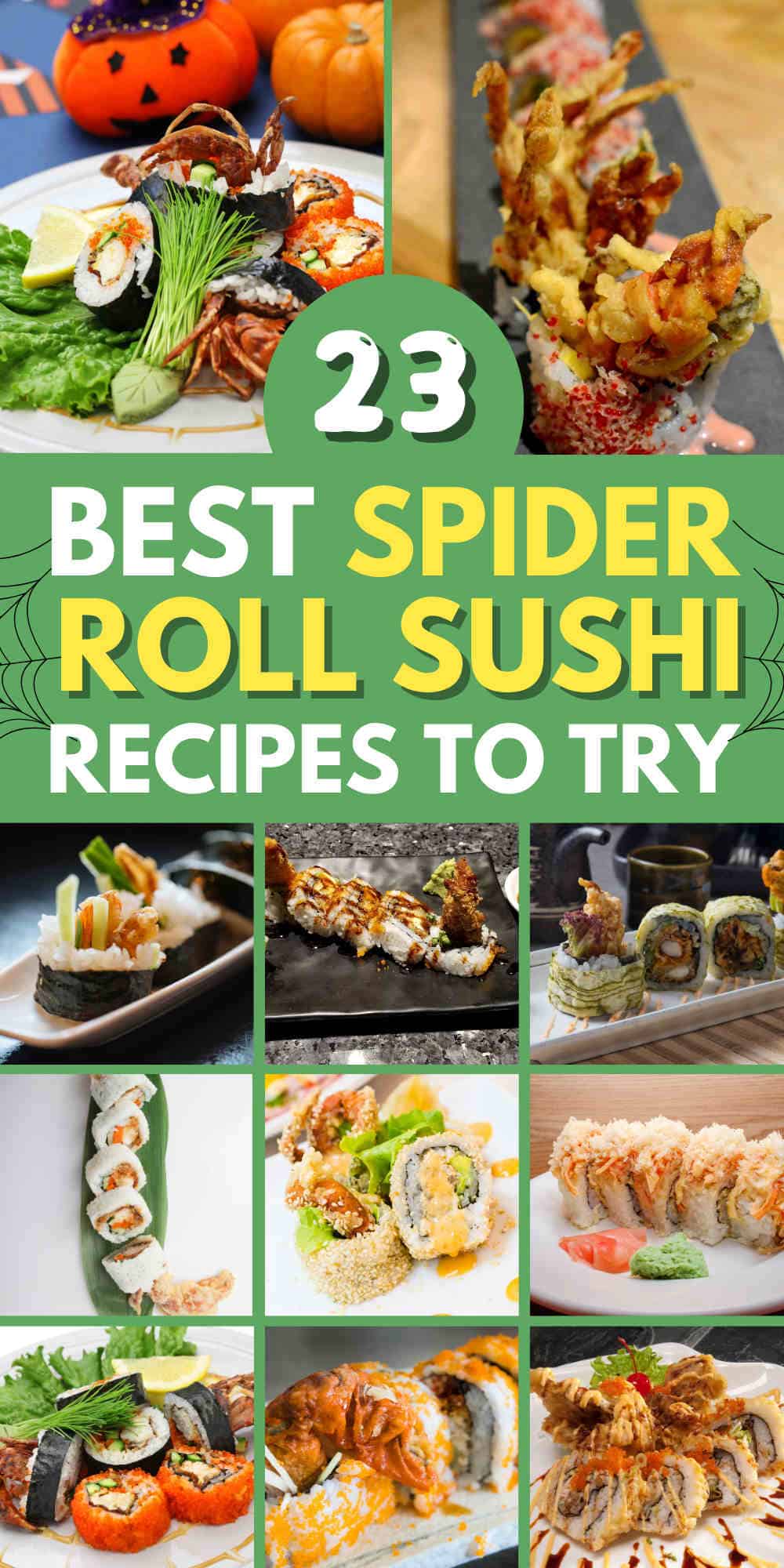 spider roll sushi