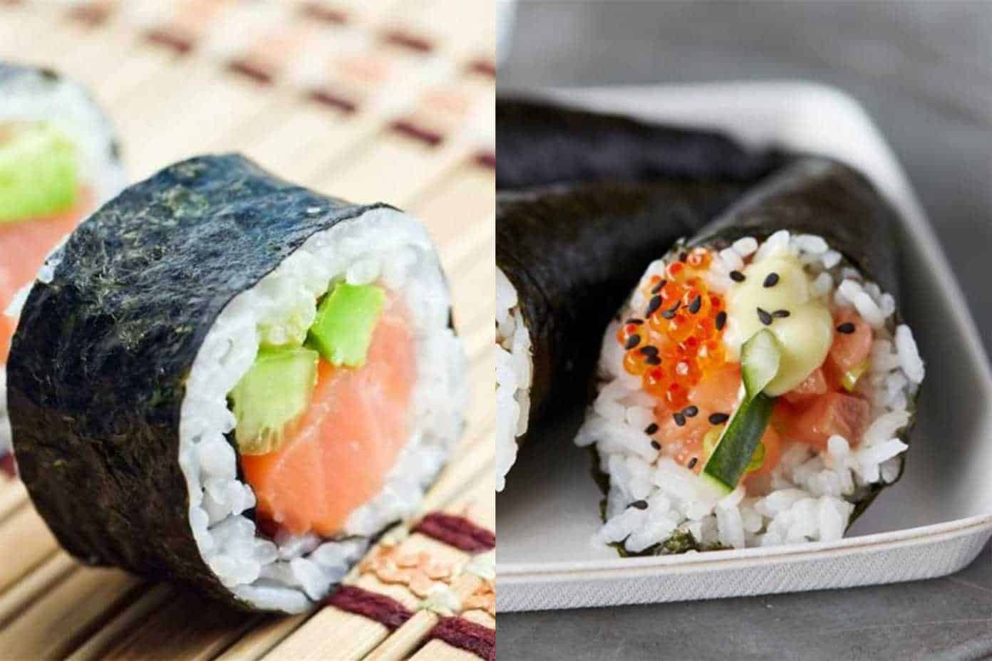 sushi roll vs hand roll