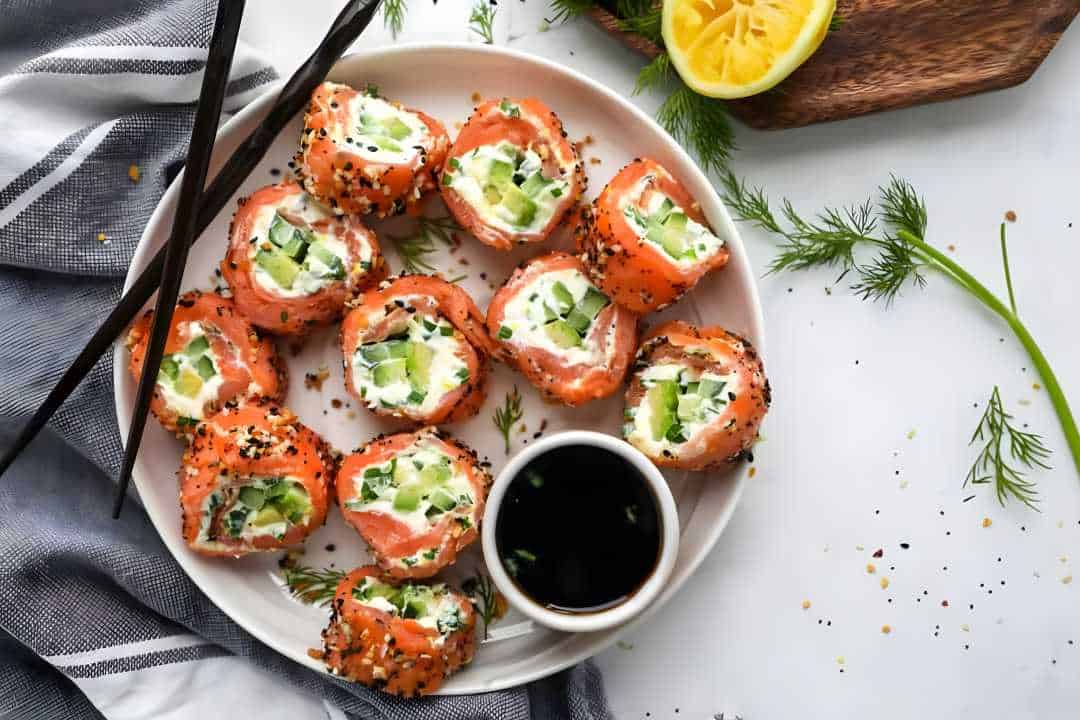 Smoked Salmon Sushi Roll