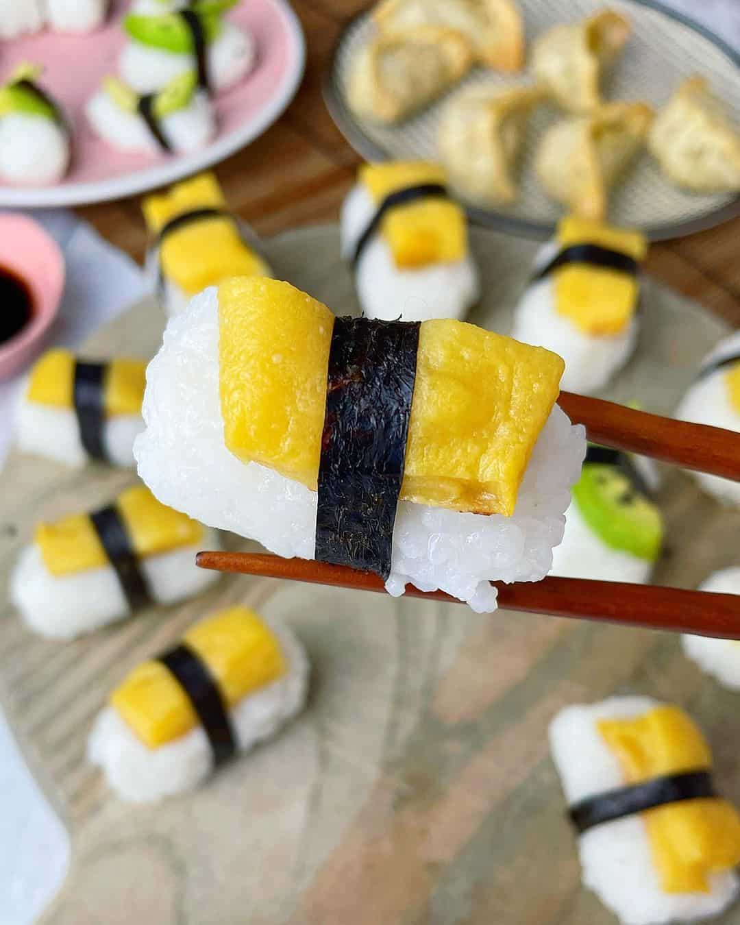 Cracked Vegan Tamago Sushi