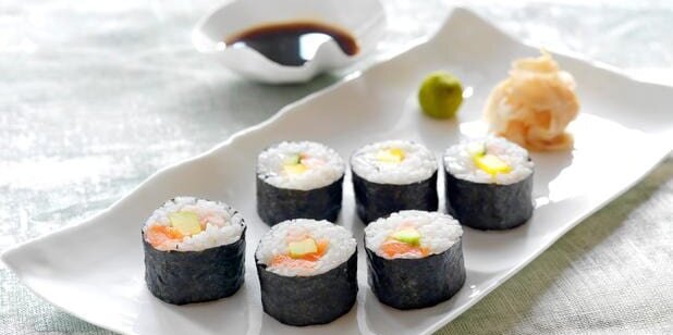 Halibut Maki Sushi