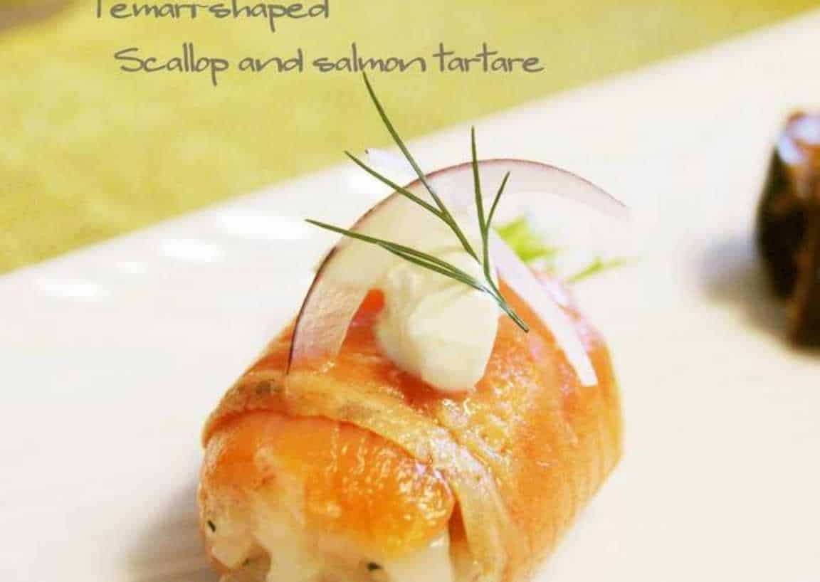 Scallop & Salmon Tartare Sushi Balls