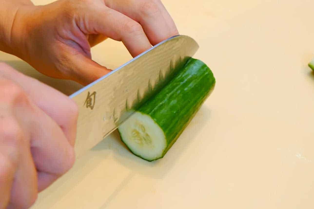 Split the Cucumber in half