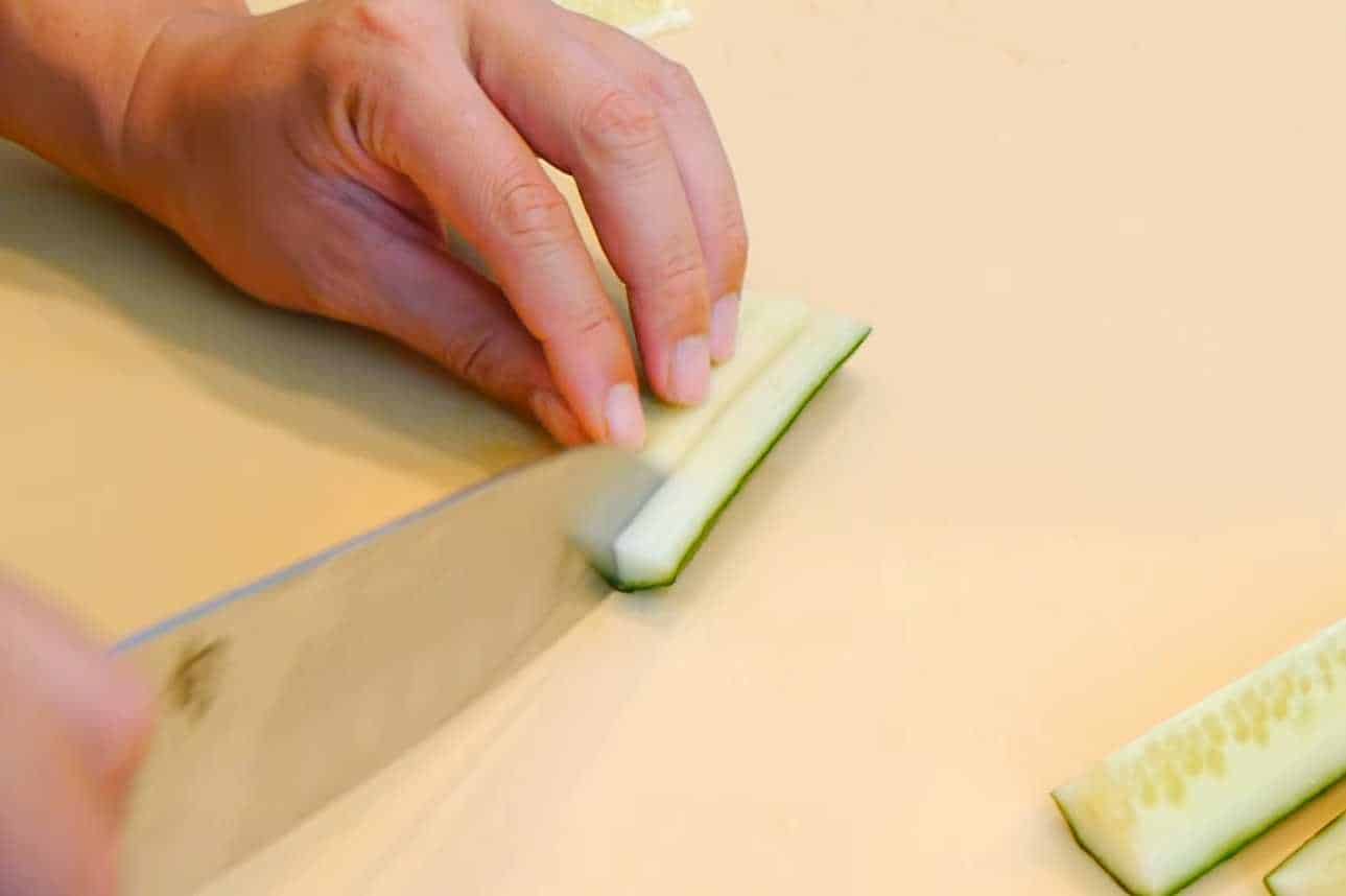 Split the Cucumber into sticks