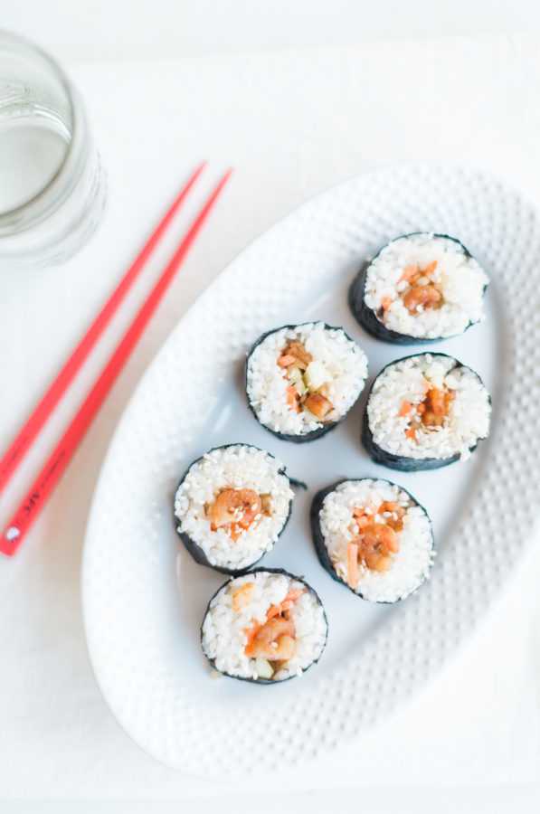Teriyaki Shrimp Sushi Roll