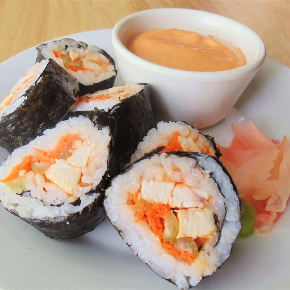 chicken sushi roll