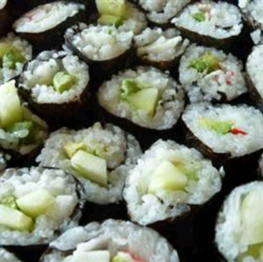 cucumber wrapped sushi
