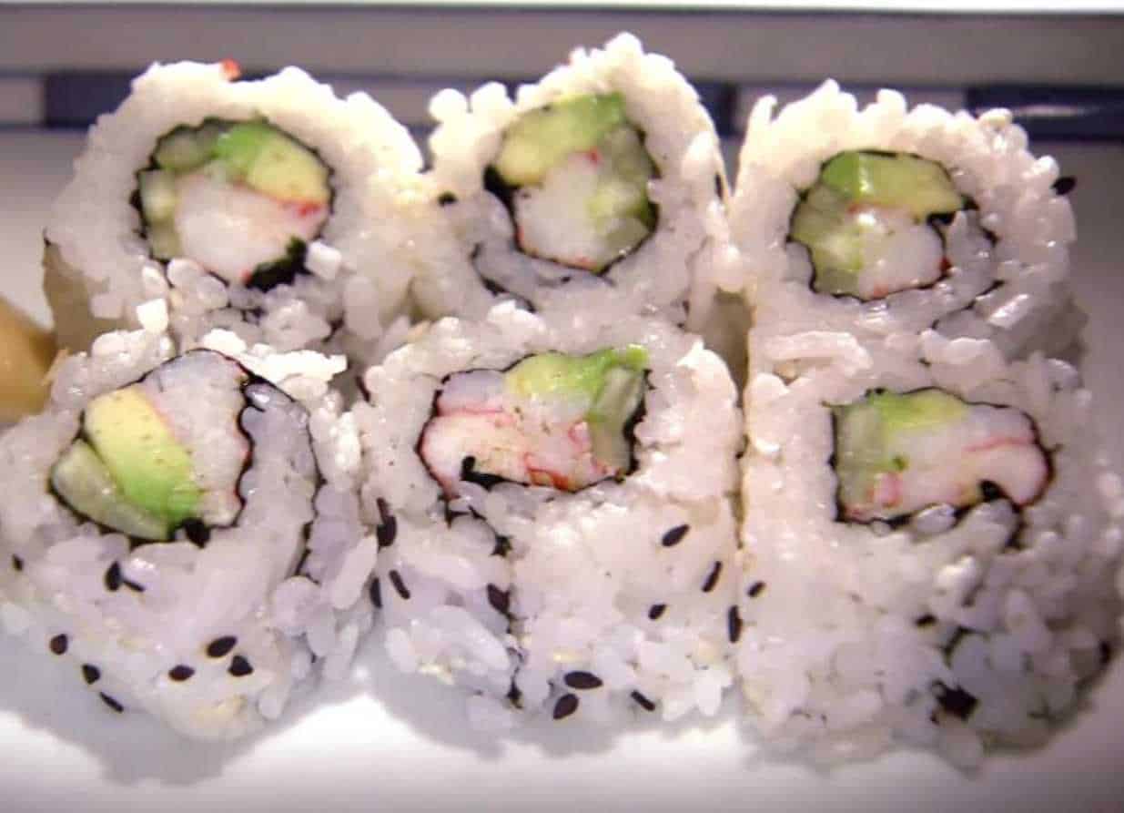 snowflake roll sushi