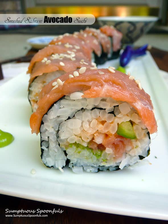 sushi with smoked salmon