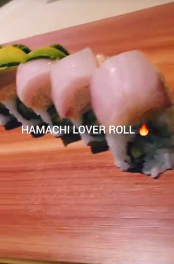 yellowtail roll sushi