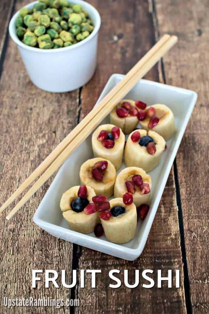 Banana Sushi with Blueberries