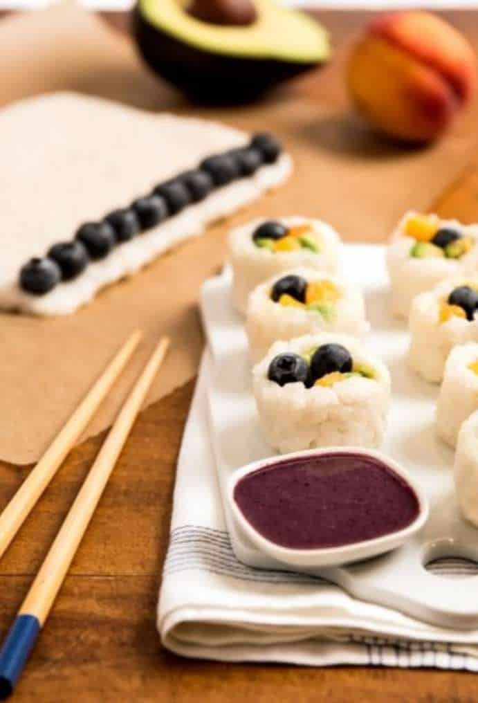 Blueberry Fruit Sushi