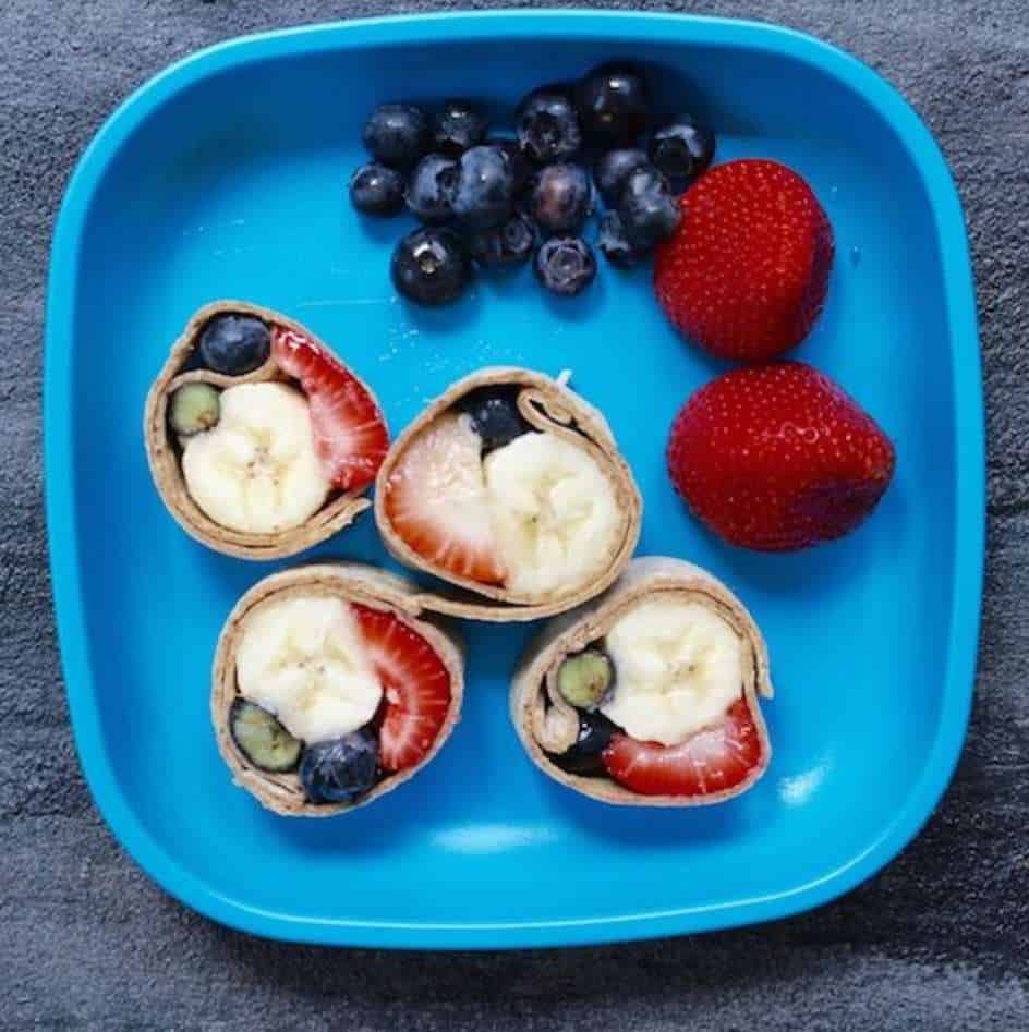 Fruit Sushi with Whole Grain Tortillas