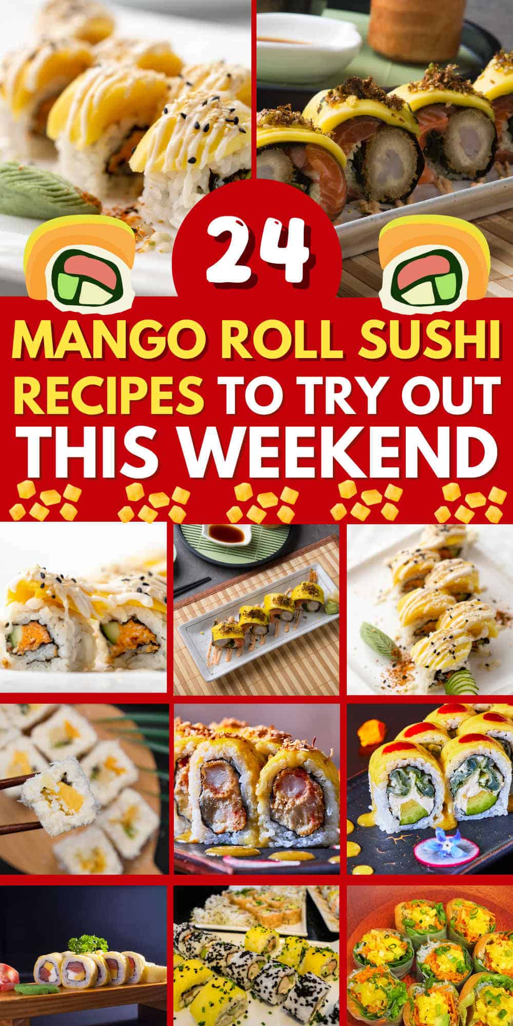 mango roll sushi