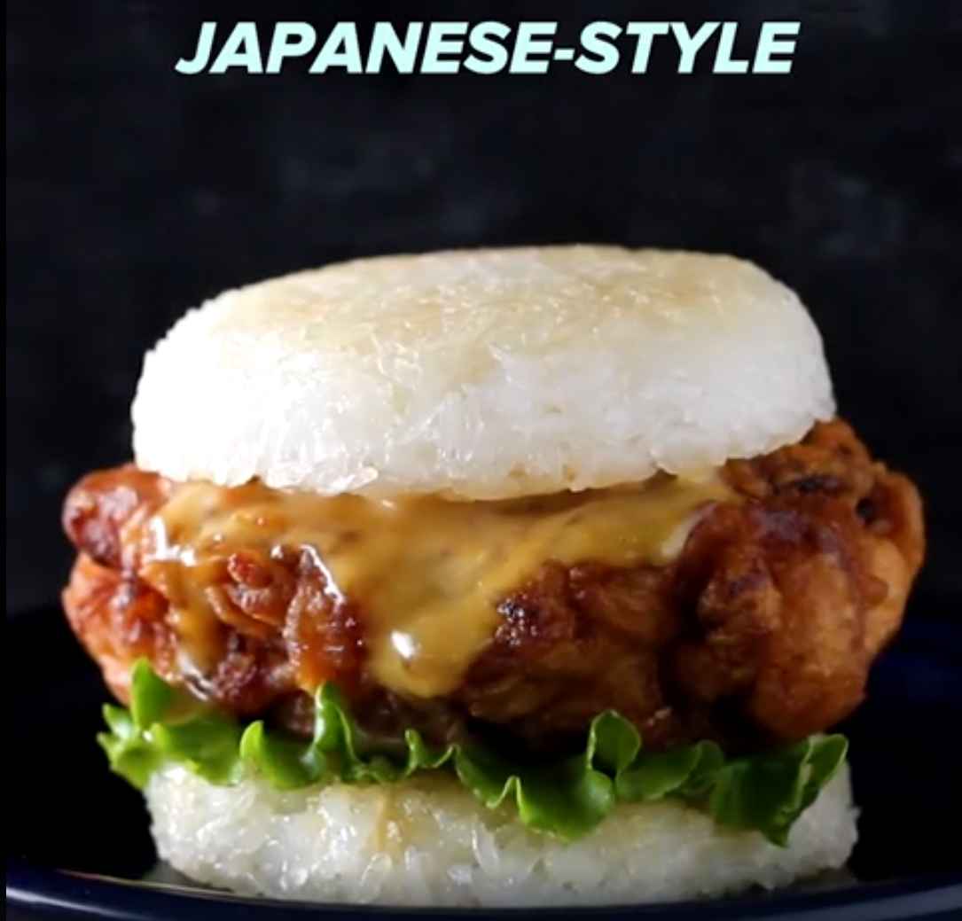 Japanese-Style Fried Chicken Sushi Burger Recipe