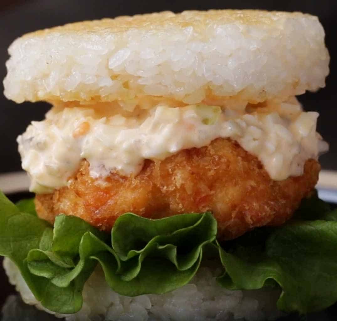 Shrimp Katsu Rice Burger Recipe