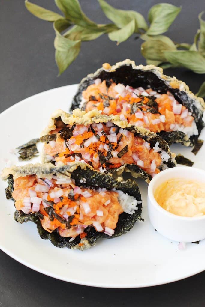 Sushi Tacos With Fried Seaweed Shells