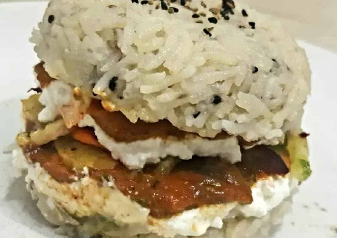Veg Sushi Burger Recipe