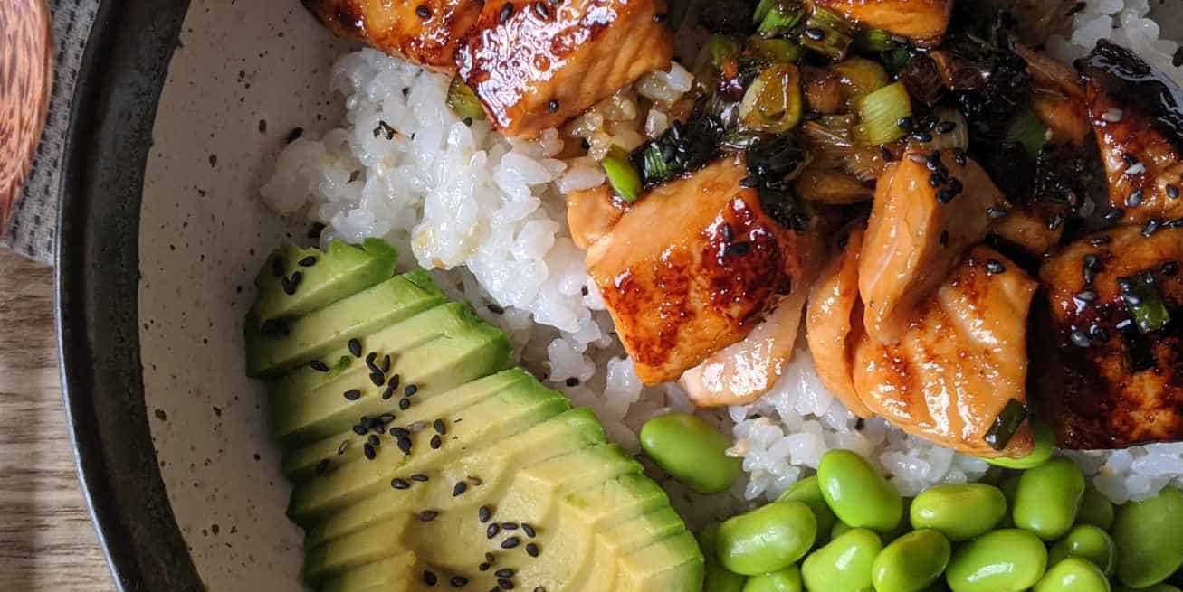 Teriyaki Salmon Sushi Bowl