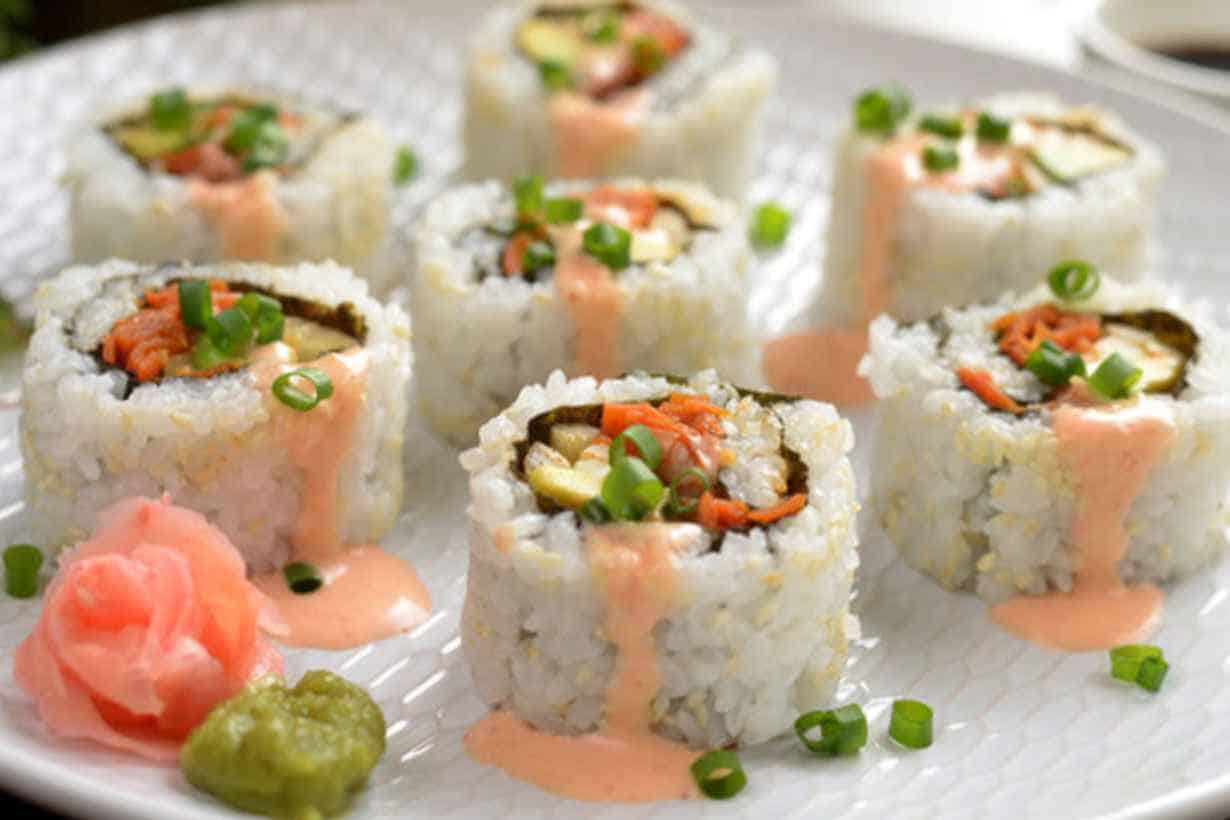 Vegan Spicy Carrot “Salmon” Sushi Roll Recipe