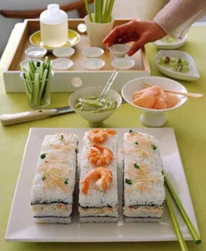 Rectangular Sushi Cake
