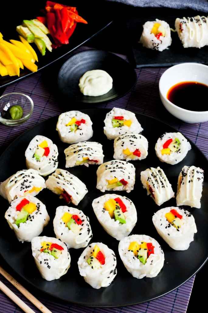 Simple Rice Paper Sushi Rolls