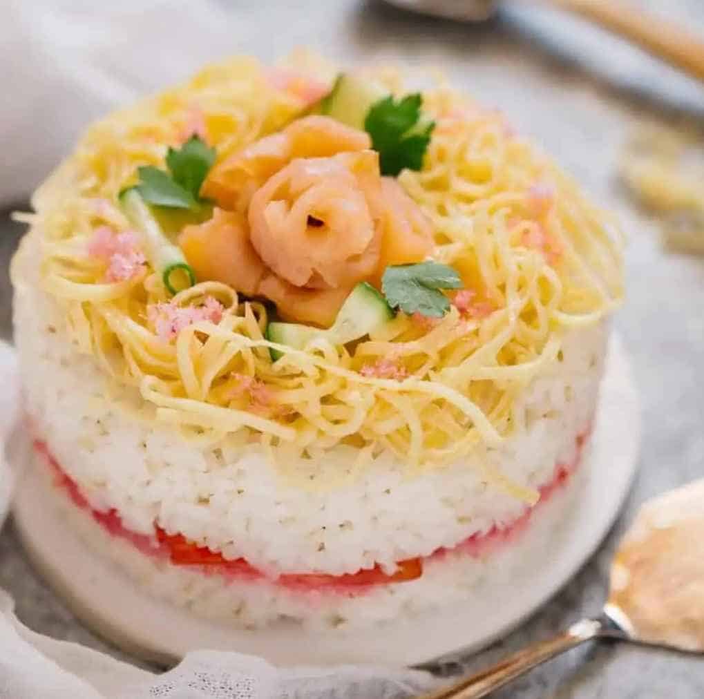 Sushi Cake Easier Than Sushi Roll