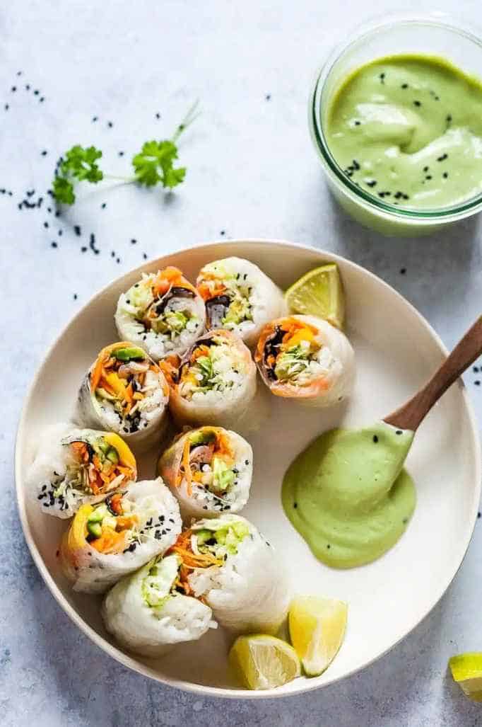 Vegan Fresh Sushi Spring Rolls