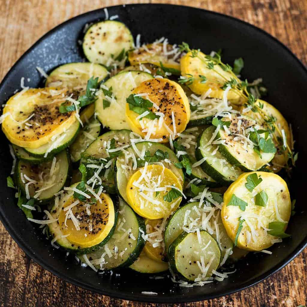 Grilled Zucchini and Squash in a Foil Packet