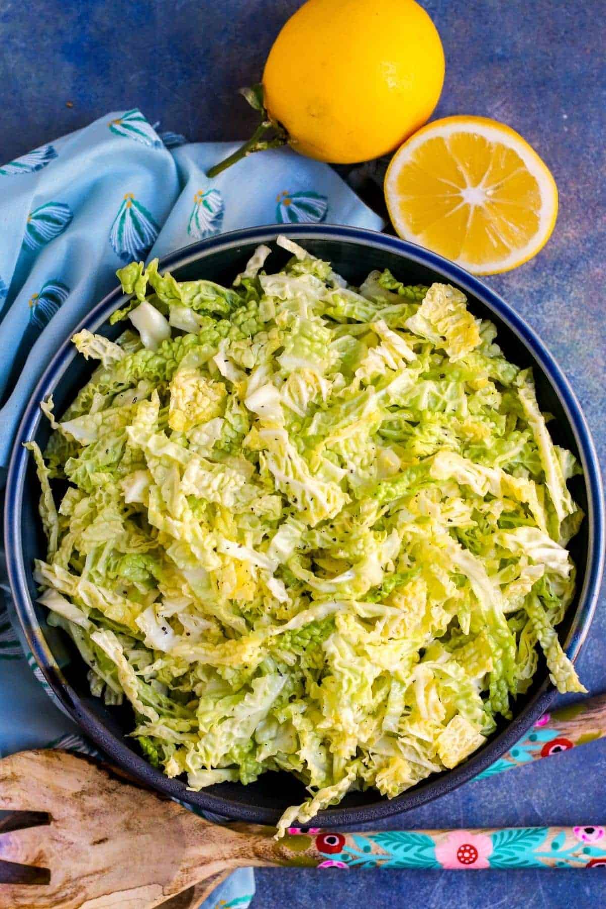 Lemony Savoy Cabbage Salad